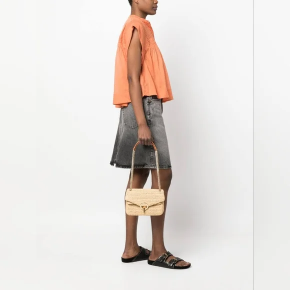 SANDRO Yza woven shoulder bag - Picture 5 of 9